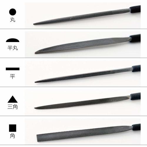 HOZAN File Set, 10-Piece Set, Versatile, Round, Semi-Round, Flat, Triangular, Square, Single-Edged, Oval, Spear-Shaped, K-215