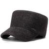 Herren Winter Warme Flache Kappe mit Ohrenklappen Outdoor Papa Hut