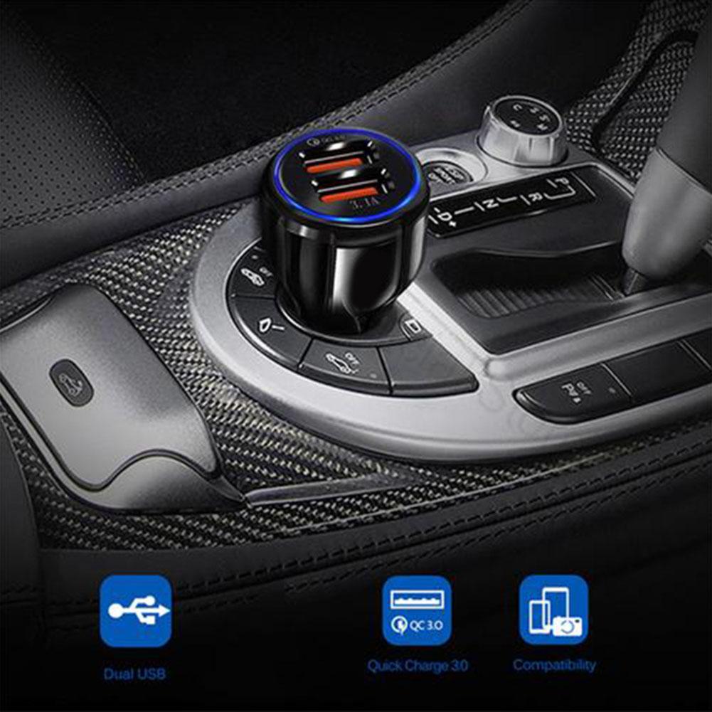 QC3.0 Quick Car Dual USB Car Adapter for Tablet Smart Devices