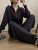 2026 New Women's Casual Knit Sweater Zip-Up Lapel Collar Cinched Waist Slimming Fall Top