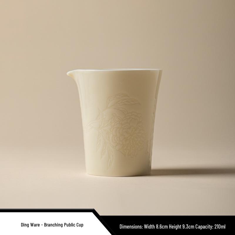 Dingware Ceramic Dragon Scale Gongfu Tea Set with Gaiwan, Anti-Scald Tea Bowl, and Custom Cup