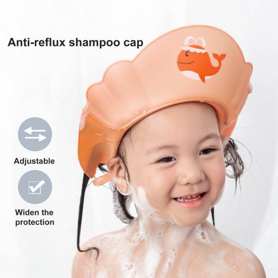 Cuffia da Doccia per Bambini Bordo Liscio Protezione per le Orecchie Portatile Bambino Neonato Antiriflusso Bagno Lavaggio Capelli Cappello Vita Quotidiana