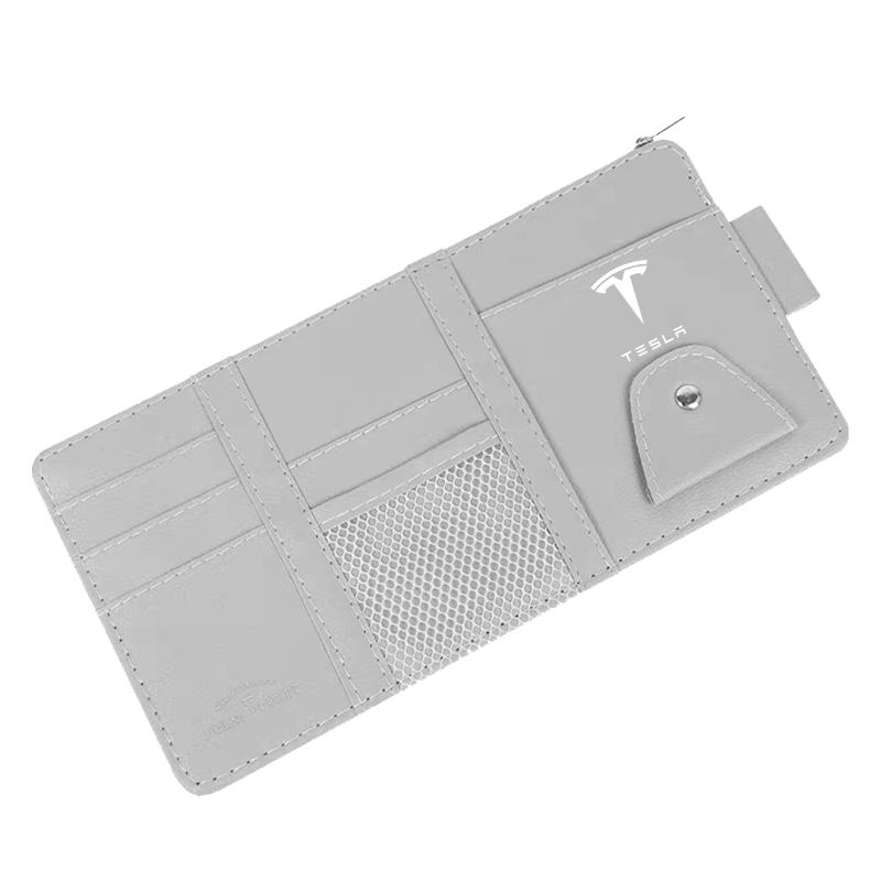 1Pcs Car Sun Visor Point Type Multi-function Storage Bag Car Styling For Tesla Model 3 S X Y Style Roadster Invader Coil Mod WYE K80