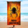 Happy Halloween Beach Towel Microfiber Gothic Spider Bath Towels Orange Splash Travel Blanket Large Swimming Pool Shawl