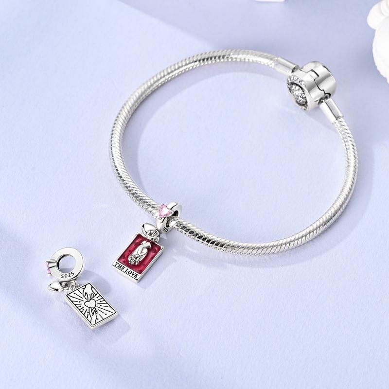 Eternal Love Tarot Pendants Copper Original Beads Fit Original Charms Bracelet Beads Jewelry Gifts For Women