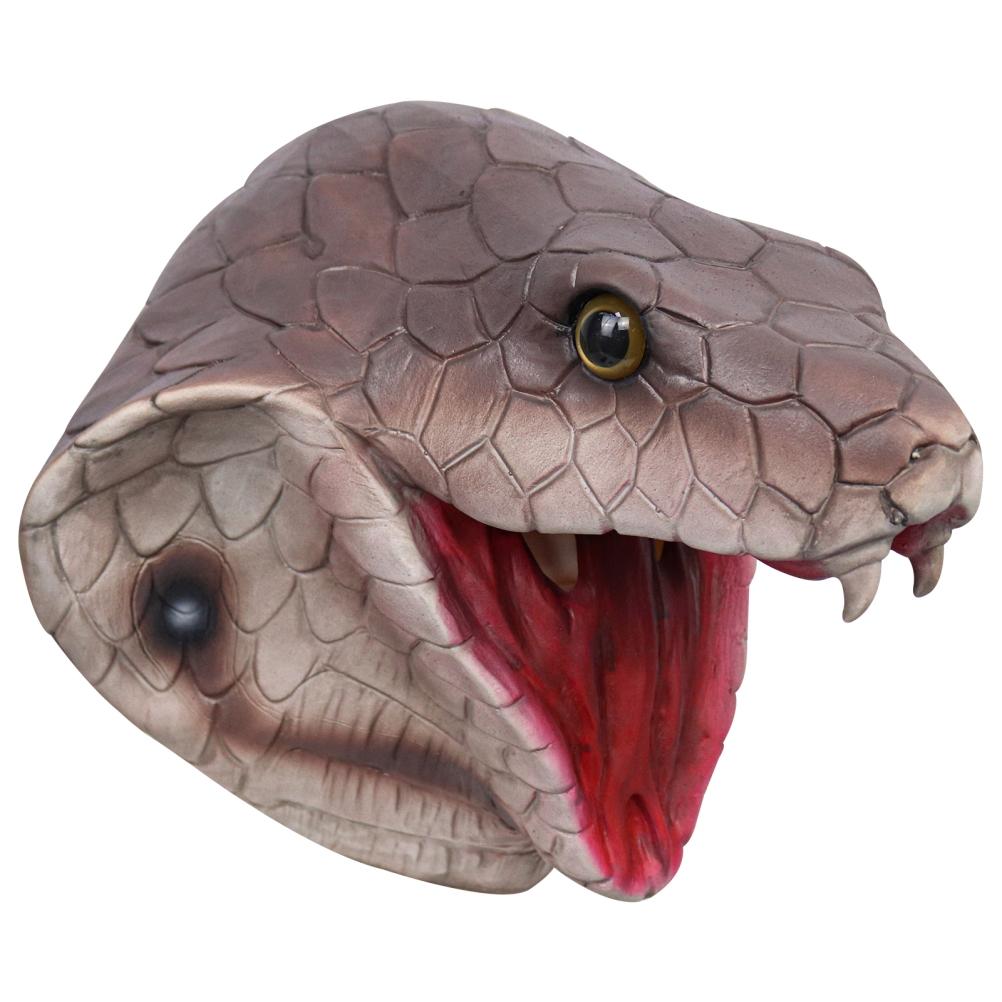 Halloween Scary Snake Face Cover Horror Latex Animal Head Face Cover Halloween Party Cosplay Prop Bar Decors Gifts