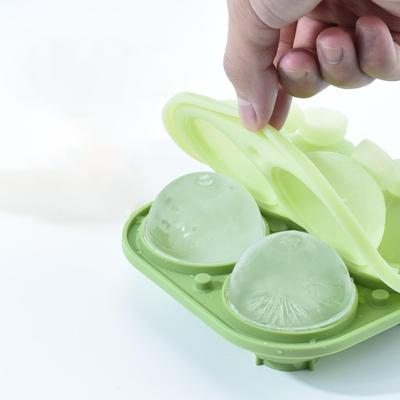 Sphere Ice Mold Silicone Ice Block Tray For Balls Stackable Serving Tool Easy Release Mould Reusable For Hot Days Beverage