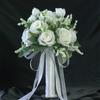 Durability Bridal Bouquet Light Weight Bouquet Handheld Silk Flower Bouquet for Outdoor Wedding Event