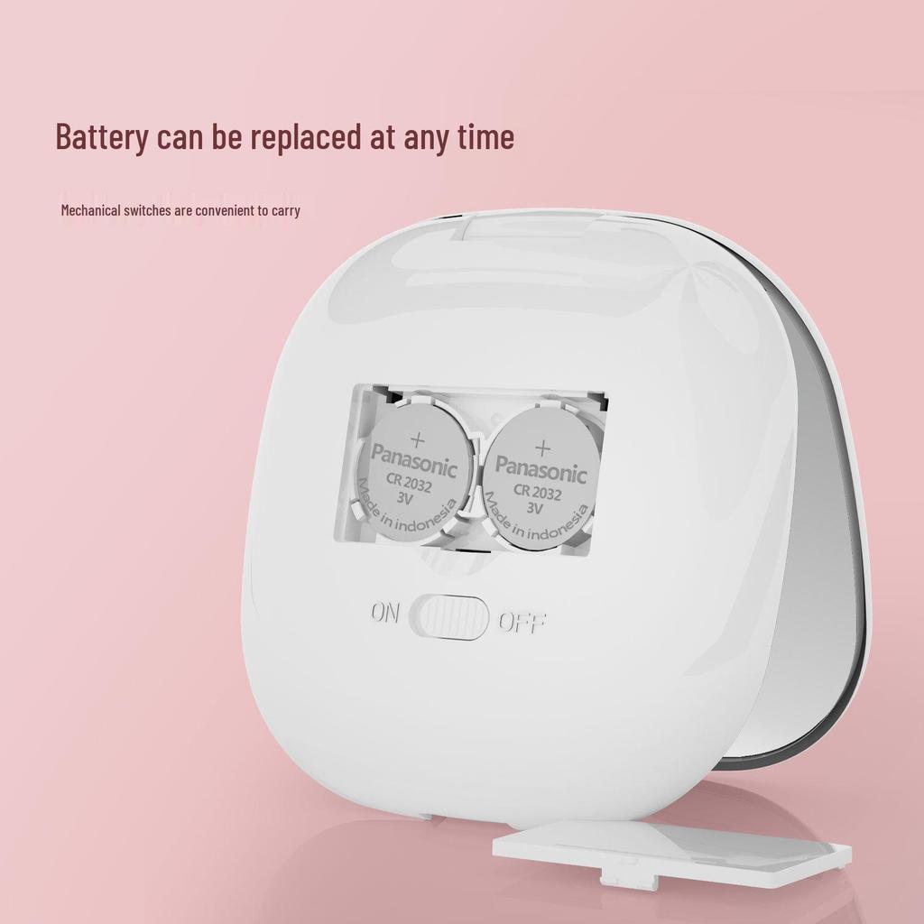 Portable LED Makeup Mirror with 5x Magnification - Compact, Handheld Beauty Light