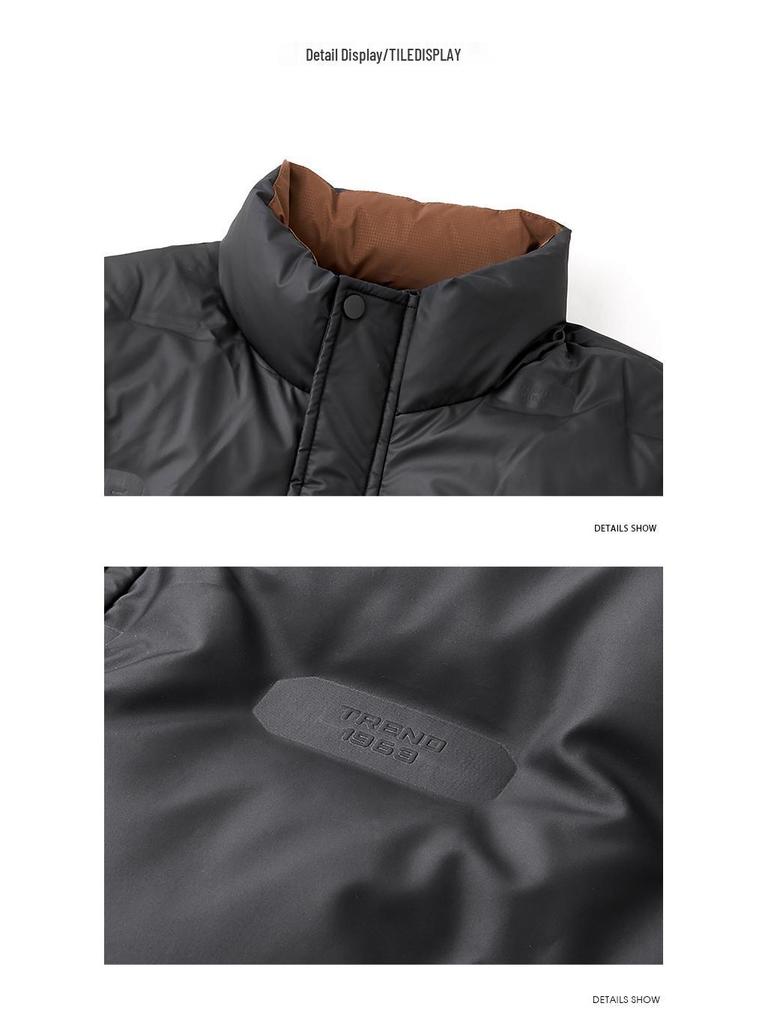 Men's Winter 2025 Trendy Stand-up Collar Down Jacket - Warm, Waterproof, Fashion Outerwear
