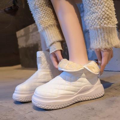 Snow Boots Women's Winter Waterproof Velvet Warm High-Top Northeast China Cotton Shoes Non-Slip White Bread Women's Shoes Ankle Boots