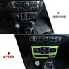 Dashboard Window Control Panel Cover Trim For Jeep Wrangler JL& JT 2018+Green