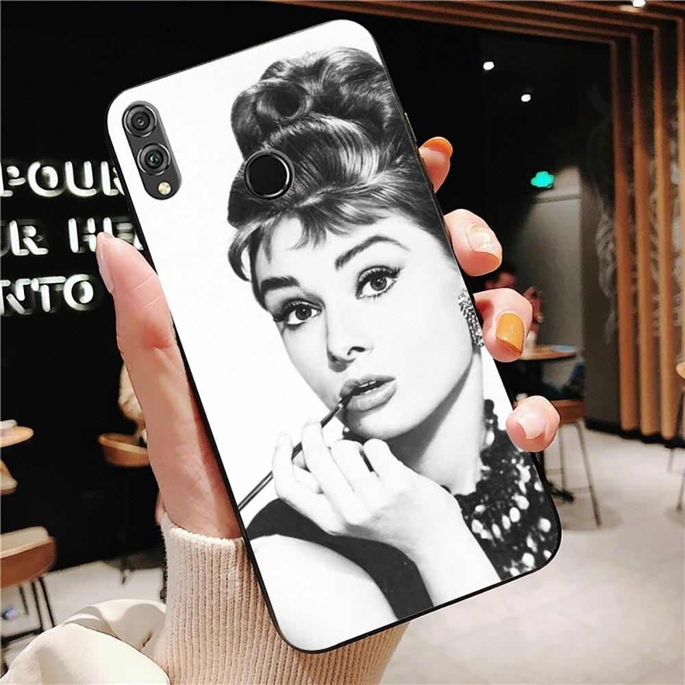 Audrey Hepburn Phone Case For Huawei Honor 10 lite 9 20 7A 9X 30 50 60 70 pro plus Soft Silicone Cover
