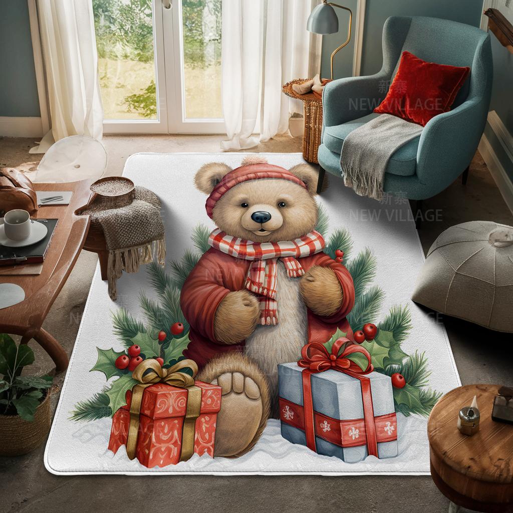 Koberec ke vchodu do domu Rohožka ke dveřím do domu Obývací pokoj Vana Koupelna Protiskluzové koberce s absorpcí vody vana Veselé Vánoce zima