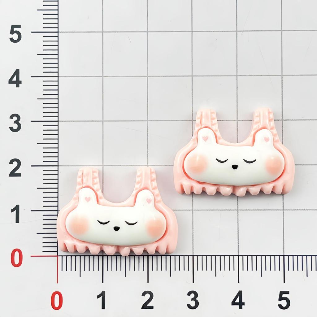 New Rabbit Resin Accessories: Handmade DIY Cream Glue Hair Clips, Phone Case Decorations, Shoe Buckles, and Ornaments.