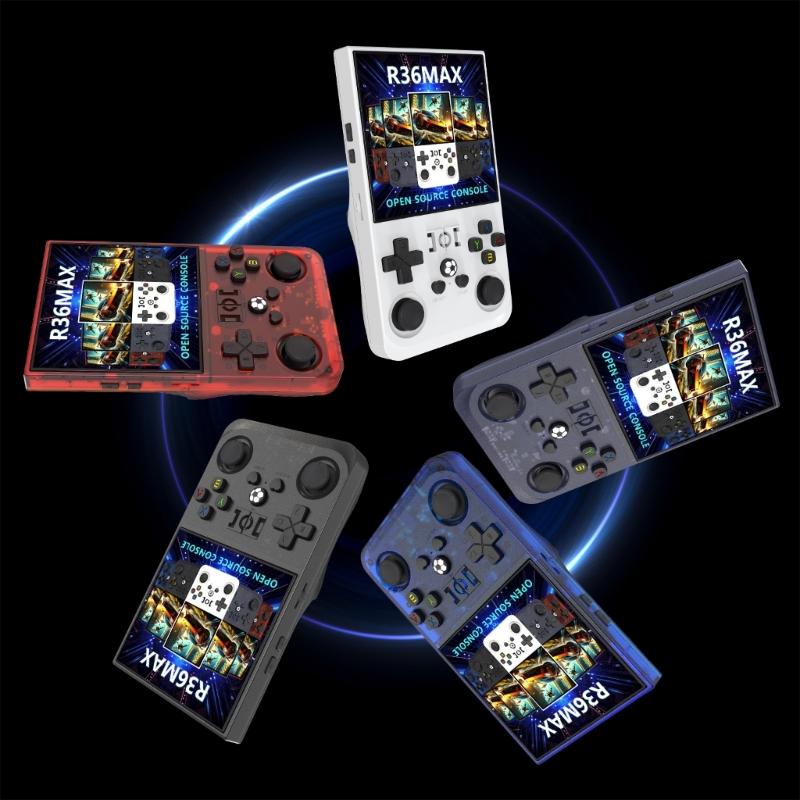 Open Source R36Max 4Inch IPS Screen Handheld Video Game Console Linux System Pocket Game Player Kids Gift