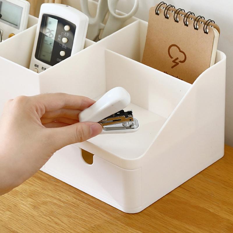 Practical Desk Organizer Holder Stationery Holder Book Holder with Expandable Bookend Multiple Compartments for Home