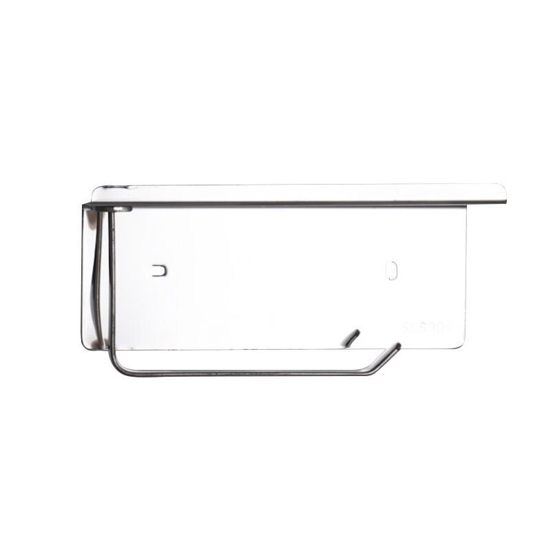 Laobaojia Stainless Steel Toilet Paper Holder with Phone Shelf
