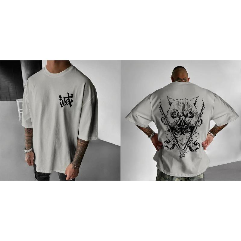 T-shirt da uomo Demon Slayer Blade Bocca Pingyi Zhizhu Nuova Collezione Primavera Estate 2026 Stile Super Y2K Streetwear da Uomo e Donna