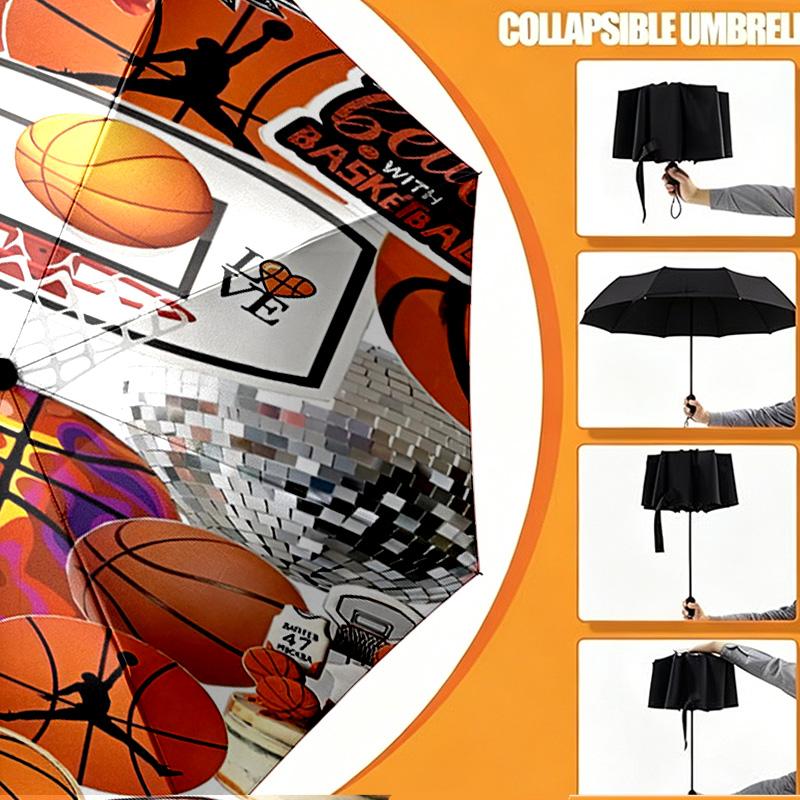 NBA Print Umbrella Automatic Opening/ Closing - Portable Foldable Design - Daily use for Travel/Outdoor - Gift for Birthday
