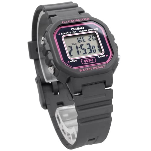 Casio Digital Watch Chipkashi Cheap Casio LA-20WH-8A Ladies Girls Kids Gray X Pink Overseas Model