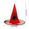 Adult Kids Black Witch Hats Masquerade Ribbon Wizard Costume Top Pointed Caps Cosplay Halloween Props Party Decoration
