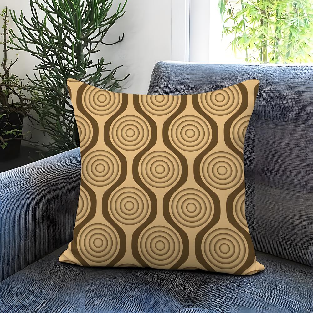 Geometric Patterns Cushion Cover Comfortable Reversible Pillow Cover Ideal For Car Sofa Bedroom & Beyond
