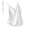 Solid Color Satin V-neck Tank Top for Women Pure Color Satin V-neck Strap Female