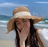 Straw Hat Lace Embellishment Bucket Hat Lace Hat Bucket Shape For Outdoor Activities Women's Accessory Sun