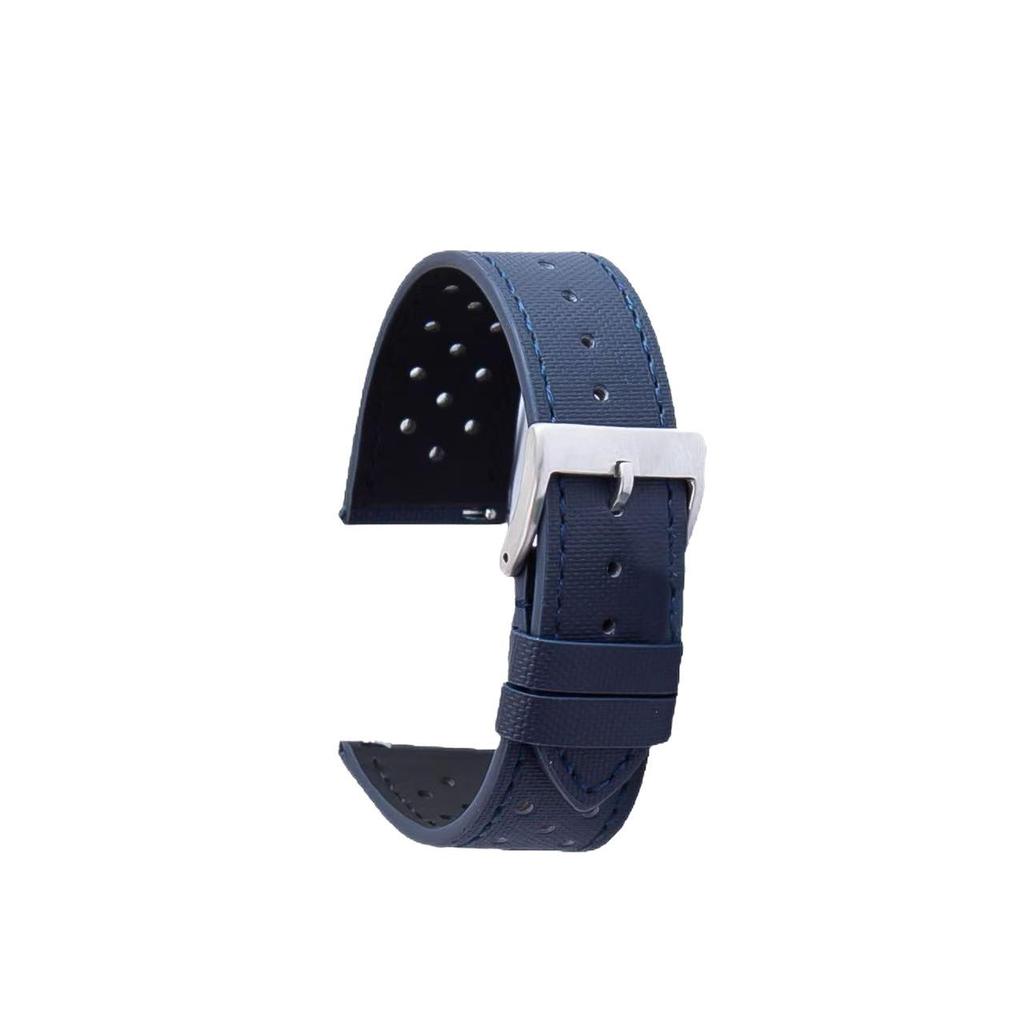 Nylon Carbon Fiber Multi-hole Breathable Watch Band - Unisex Business Style Strap