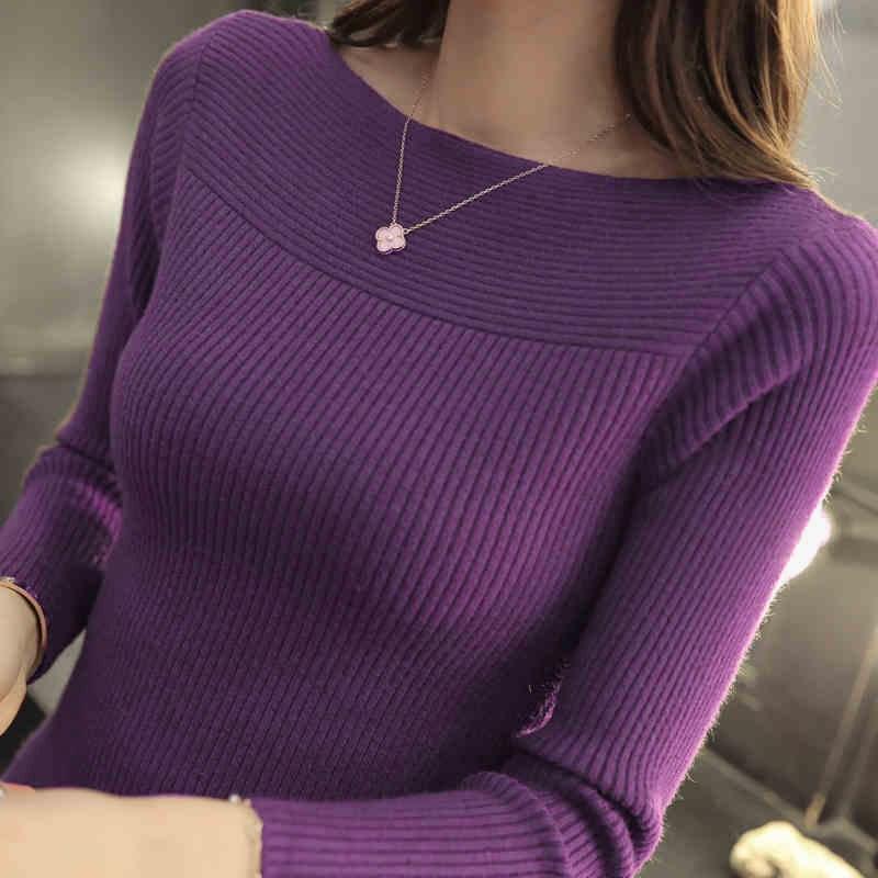 Autumn Winter O Neck Pullover Sweater Knitted Women Fashion Bottoming Shirt New Casual Long Sleeve Knitwear Versatile Tops Solid Color Simple Clothing