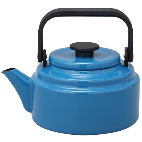 Nodahoro Amkettle Enamel Tea Kettle 2.0L, Green, IH Compatible, Designed by Fumie Shibata