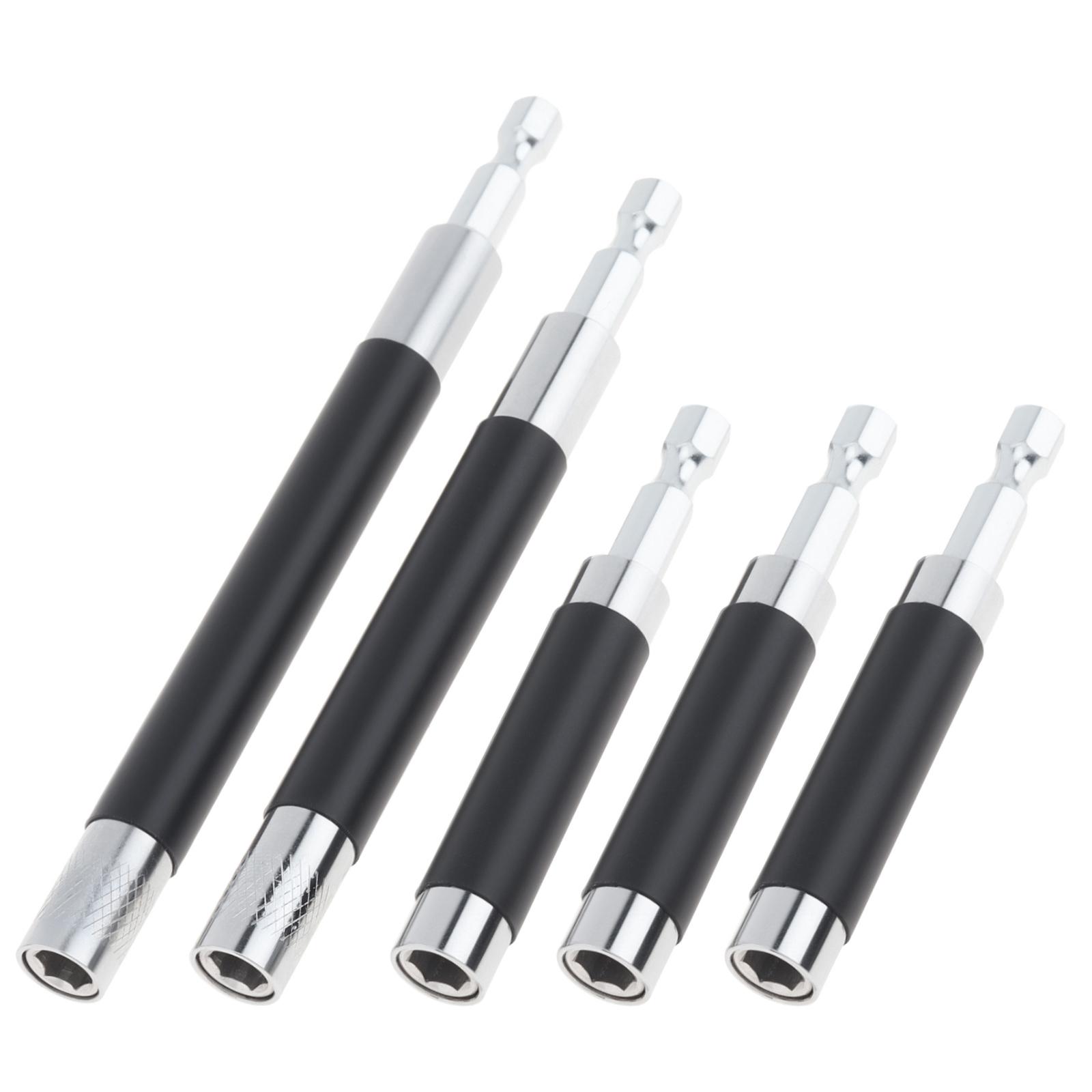 

5 шт. Масштабируемый магнитный держатель для бит, удлинитель, адаптер 3,1–5,5 дюйма, сверхпрочный, шестигранный хвостовик 1/4 дюйма, универсальная посадка, гайки, отвертка, ручной