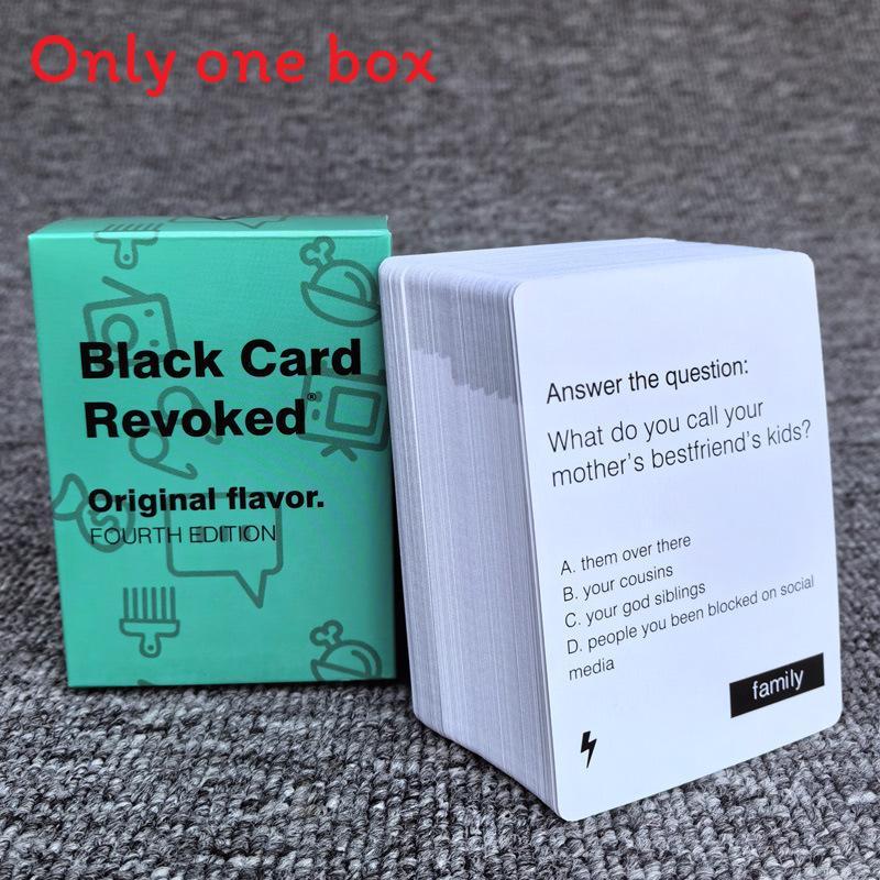 Juego de Mesa Fiesta Tarjeta Negra Revocada Con Tarjetas de Papel de Colores Para Entretenimiento Familiar y Juego Interactivo