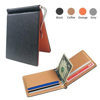 Brand Men Wallet Short Skin Wallets Purses PU Leather Money Clips Sollid Thin Wallet For Men Purses 6 Colors Dropship