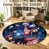 Round Rug Custom NameJujutsu Kaisen Pattern Non Slip Carpet Home Floor Decor