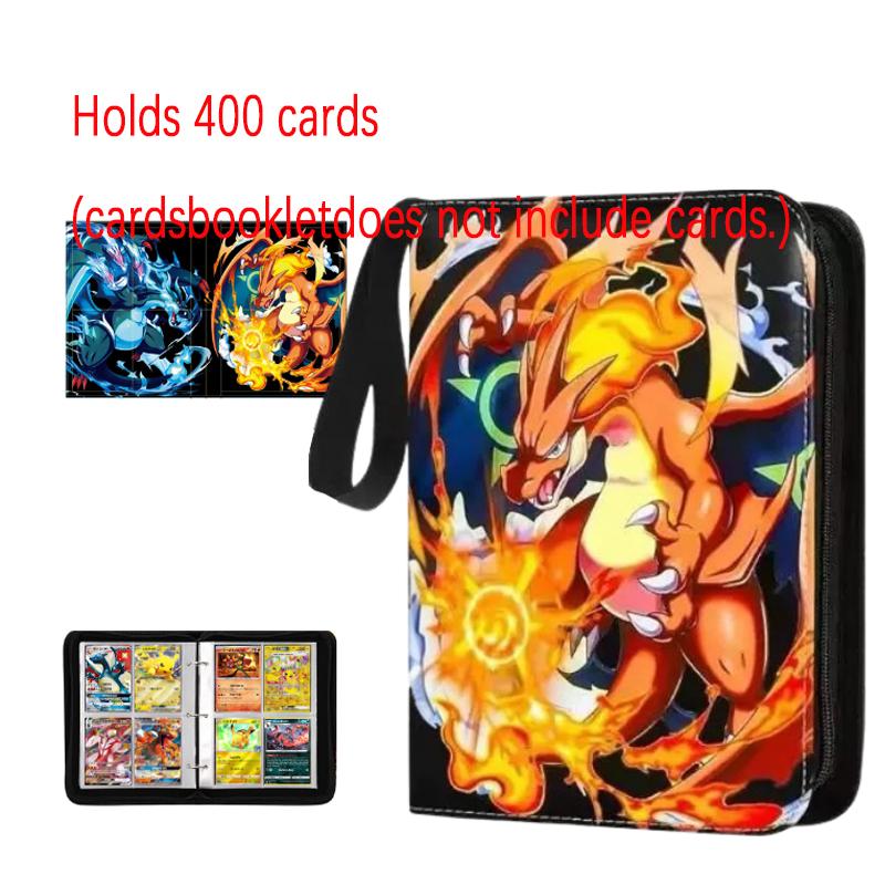 Anime-Themed % Pokmon Trading Card Album Pu-Sealed Loose-Leaf Collection Set Pikachu Card Storage Bag Yu-Gi-Oh Fan Album Toys