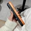 17-Fenster Handyhülle mit Lederstruktur für iPhone 17 Pro Max - Apple 16 Matt, Orange