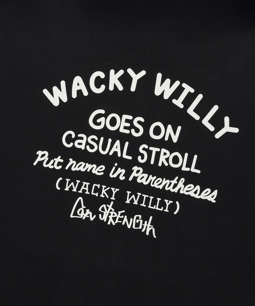 Lettering Heavy Terry Hoodie Black