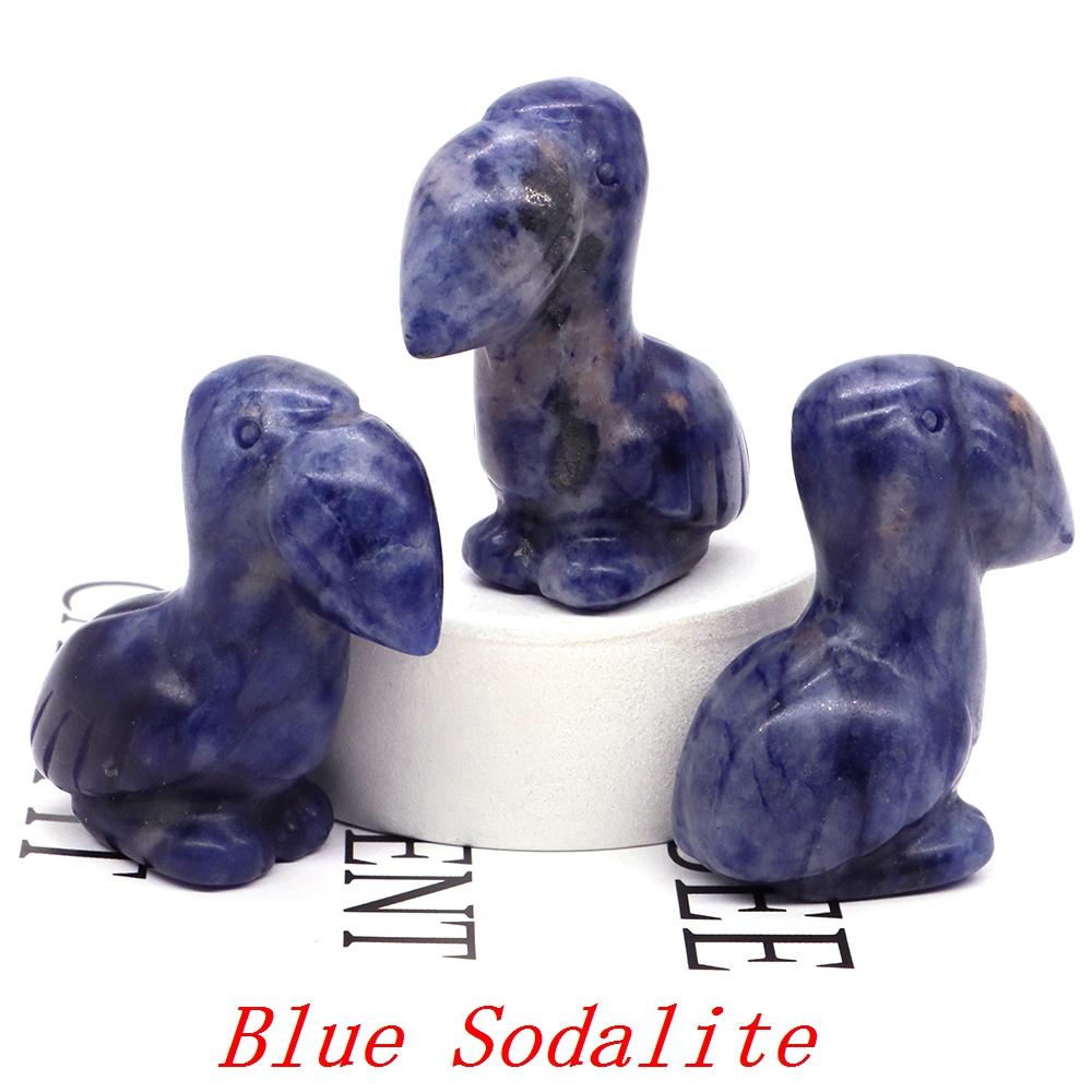Hand Carved Healing Animal Figurine Toucans Statue Natural Stone Crystal Reiki Gemstone Craft Home Decoration Holiday Gifts 1.6"
