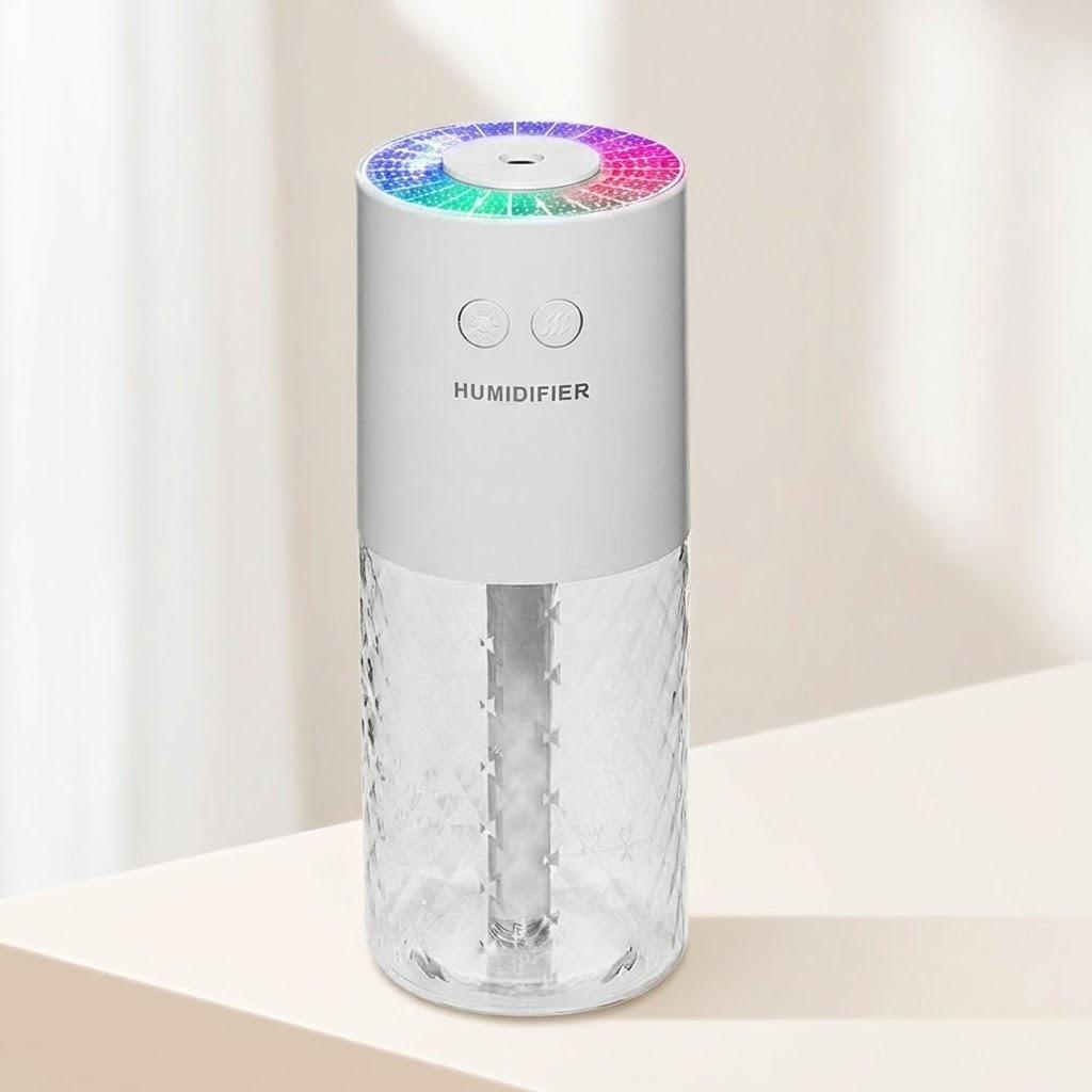 

Car Home Air Humidifier Crystal Projection Lamp Essential Oil Humidifier Household Accessories белый