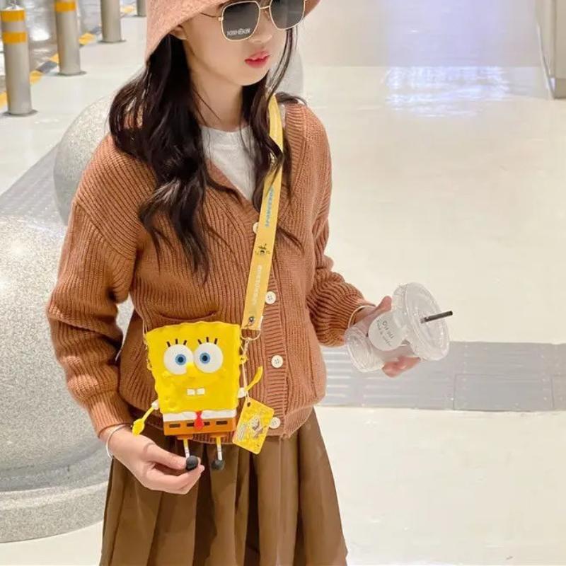New cartoon SpongeBob SquarePants Kids Shoulder Bags Girl and Boys Cute gift Bag