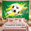 Soccer (149) Theme Wall Tapestry Customized With Name Text Personalized Hanging Tapestry For Bedroom Living Room Decor