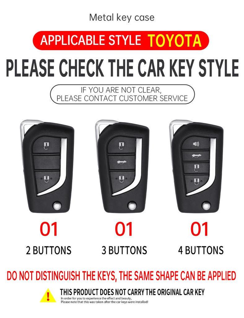 Key Cover Shell for Toyota Corolla, Camry, Levin, Highlander, RAV4, Reiz