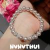 Elegant Pearl Cubic Zirconia Bracelet With Pink Purple Rose Tone Geometric Beaded Design New Chinese Style Hand Jewelry