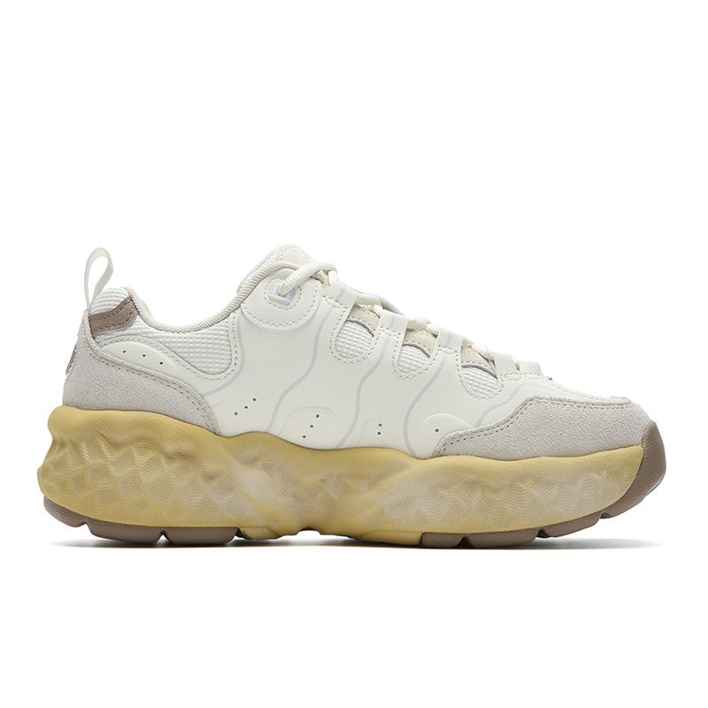 FILA MUFFIN Cushioning Abrasion Resistant Breathable Lightweight Low top Casual Shoes Women's Early Snow F12W541145FTF