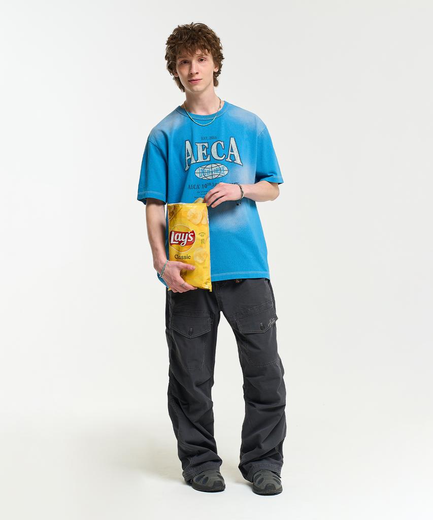 AECA (Unisex) Aeca Heritage Globe Logo Half Sleeve Tee (2Color)