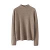Women's Cashmere Half-High Neck Pullover Sweater - Solid Color, Loose Fit, Autumn/Winter Casual Knit Top
