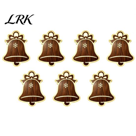 Holiday Wall Hanging Signs 7Pcs 3D Light-Up Wooden Reindeer Christmas Decor with Warm LED Backlight, Peel And Magical Atmosphere Stick Rustic Art for