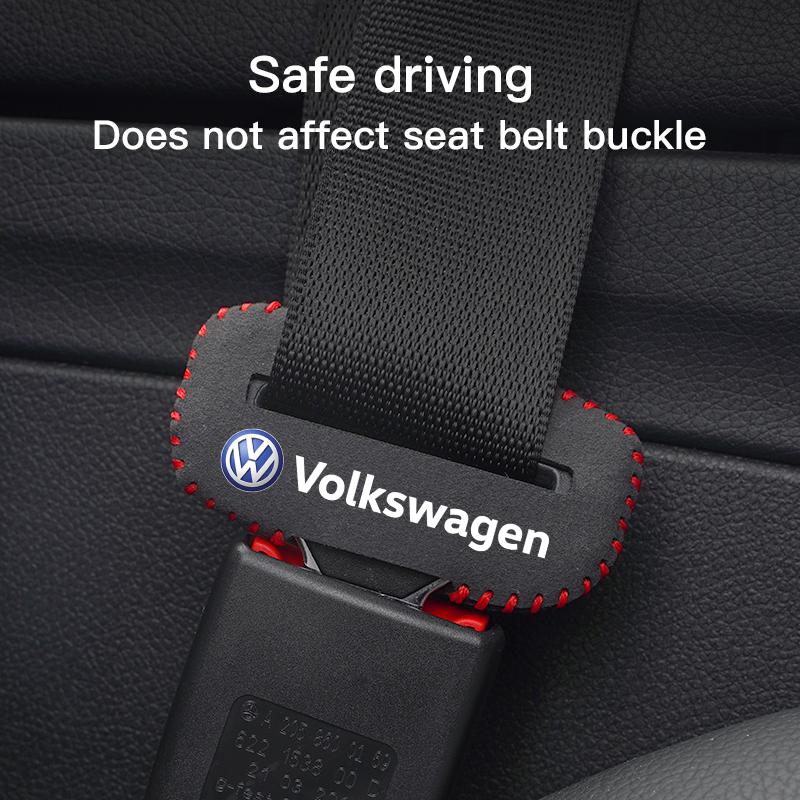 Volkswagen Car Emblem Seat Safety Belt Buckle Cover Interior For VW Golf Amarok T5 Phaeton Teramont ID3 Tiguan T-Cross lczh1